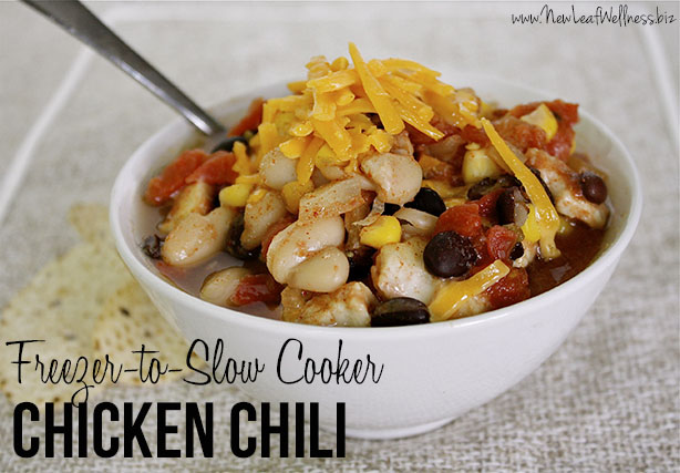 Freezer-to-Slow Cooker Chicken Chili
