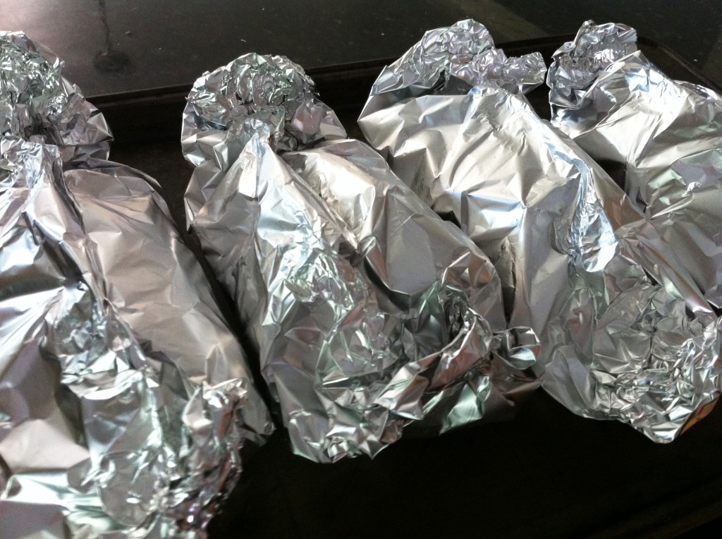 BBQ chicken foil packs