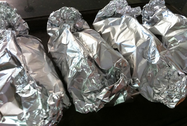 BBQ chicken foil packs