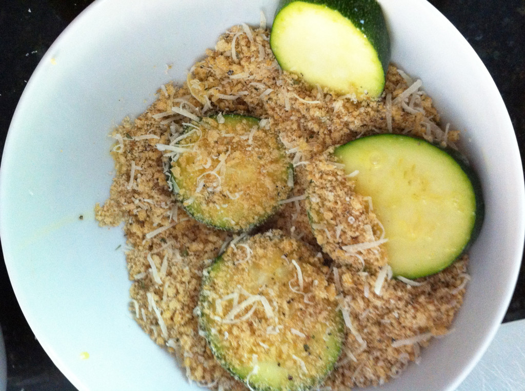 Breaded and Baked Zucchini - breaded