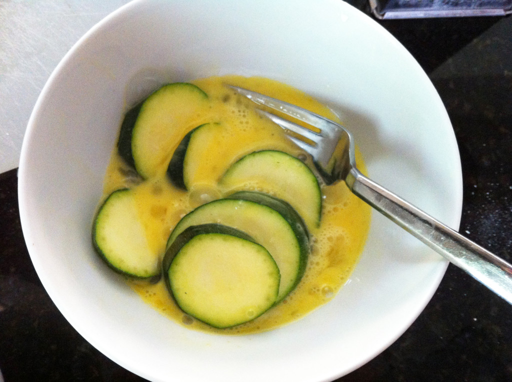 Breaded and Baked Zucchini - egg