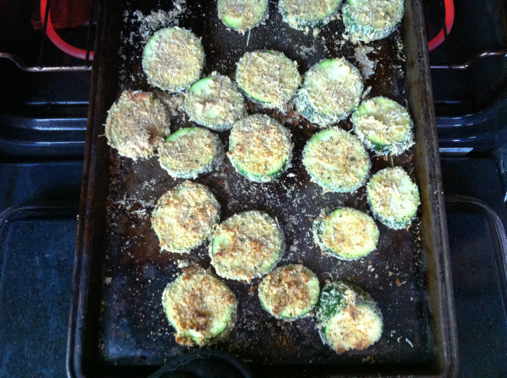 Breaded and Baked Zucchini - flip