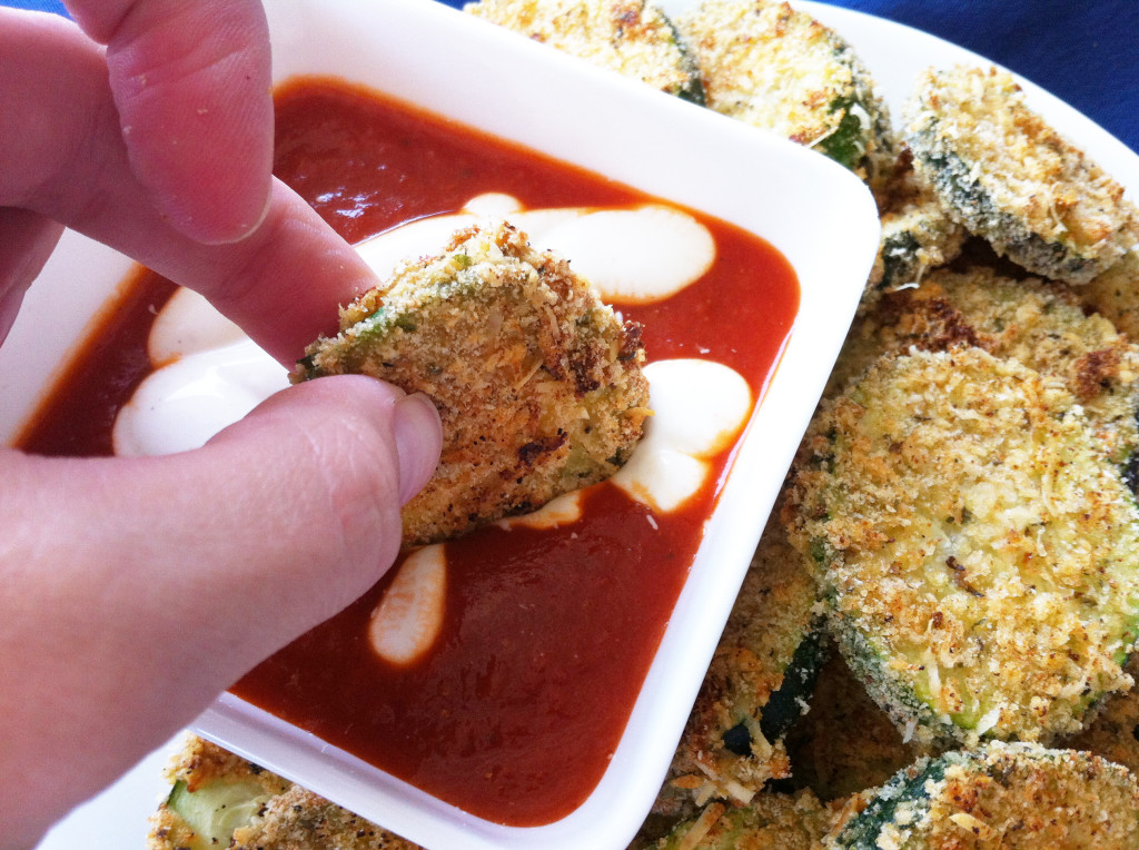 Breaded and Baked Zucchini - with ranch