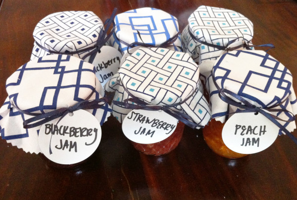 DIY fabric jar covers