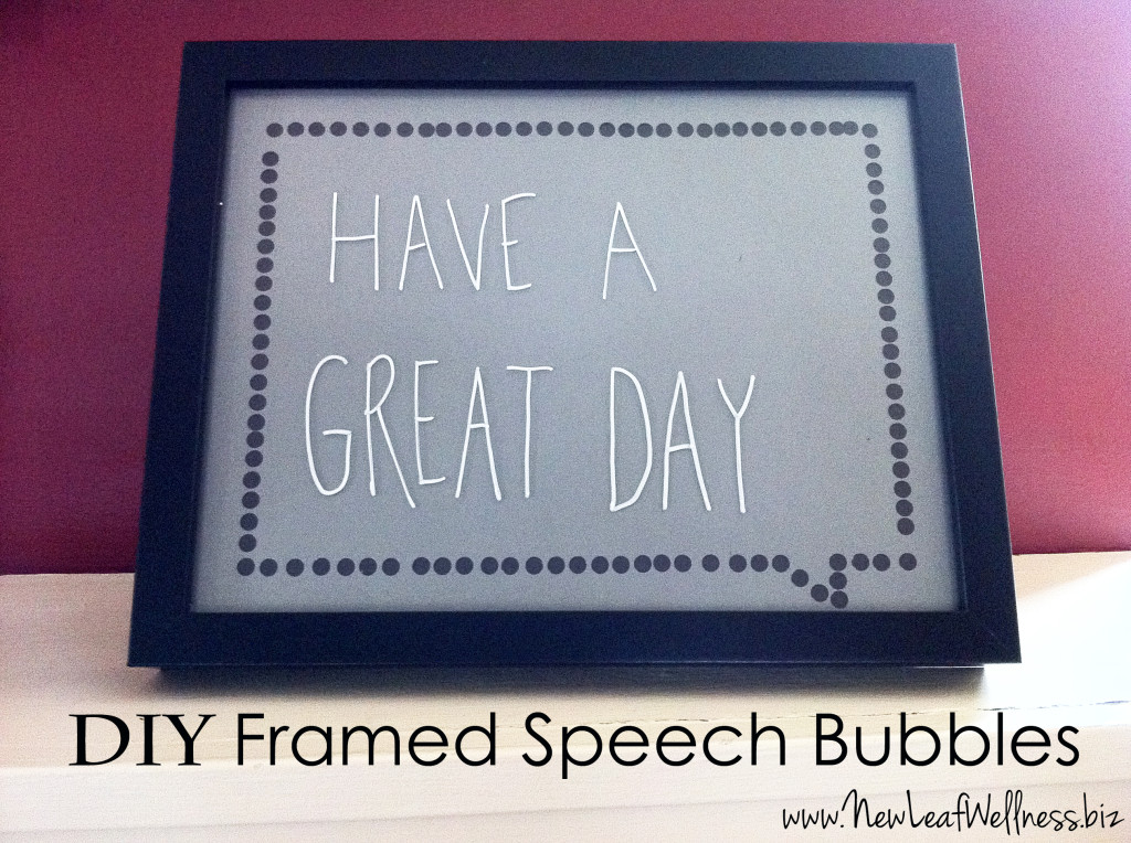 DIY framed speech bubbles from @kellymcnelis