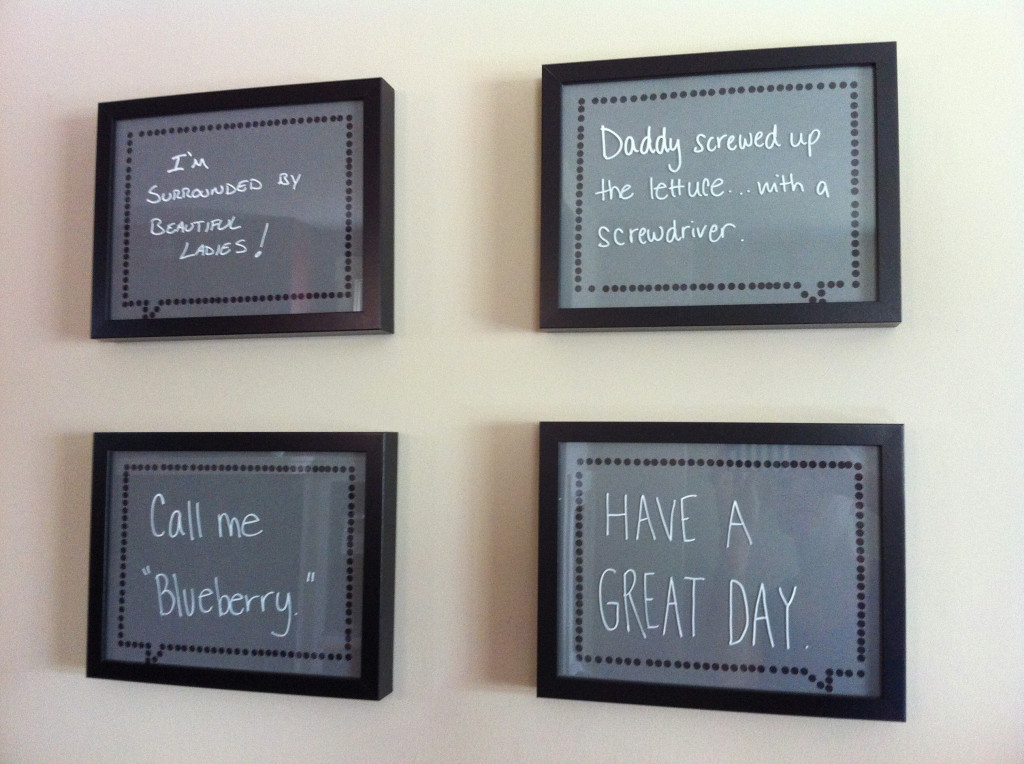 DIY framed speech bubbles x4