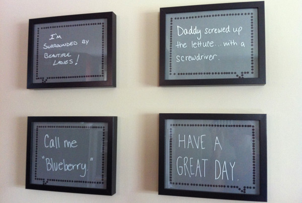 DIY framed speech bubbles x4