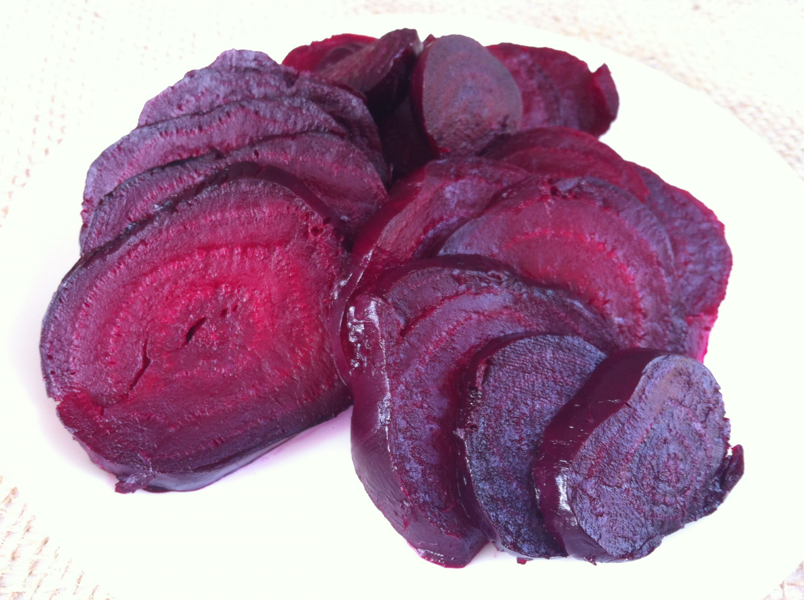 Recipe for roasted beets - sliced