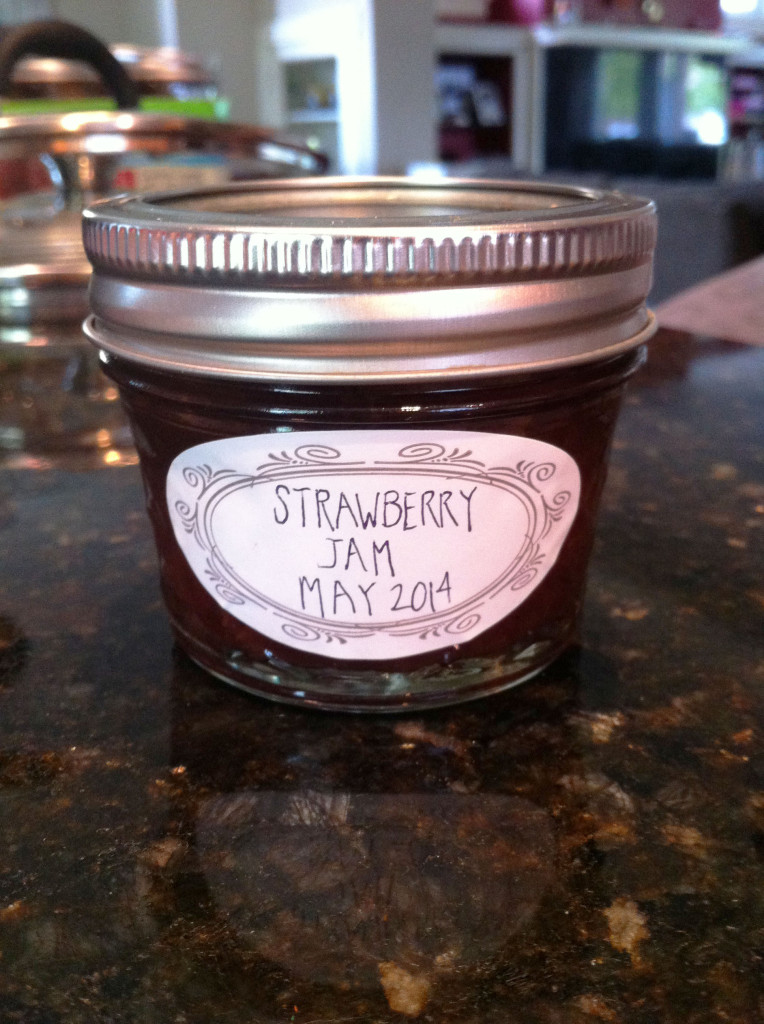 canning labeled jar