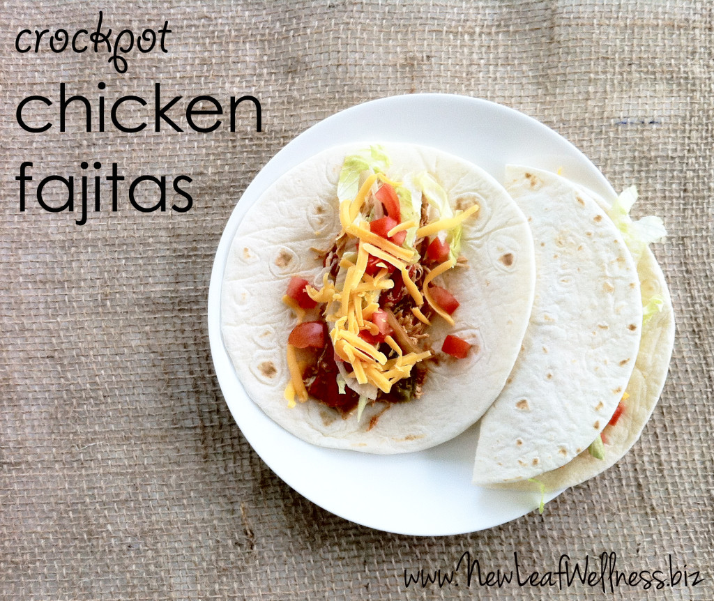 five chicken crockpot recipes - chicken fajitas