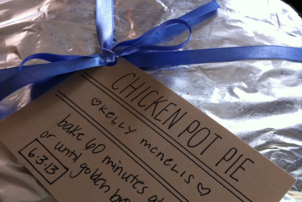 freezer meal swap chicken pot pie label