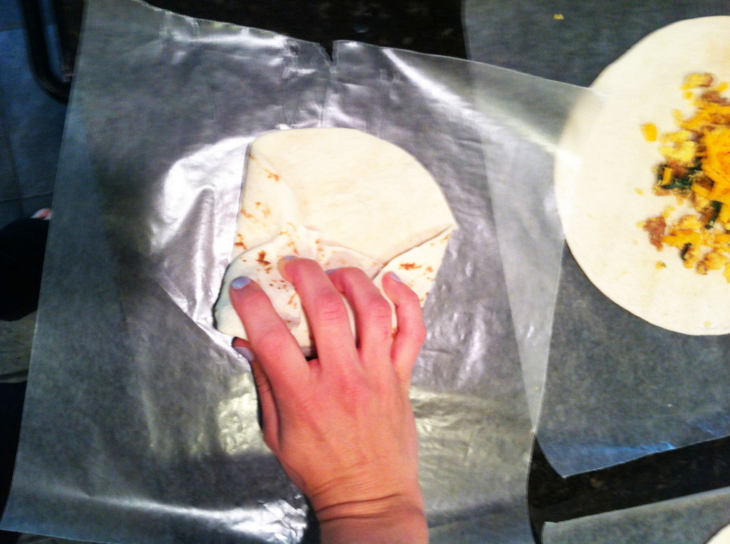 freezer to microwave breakfast burritos fold bottom