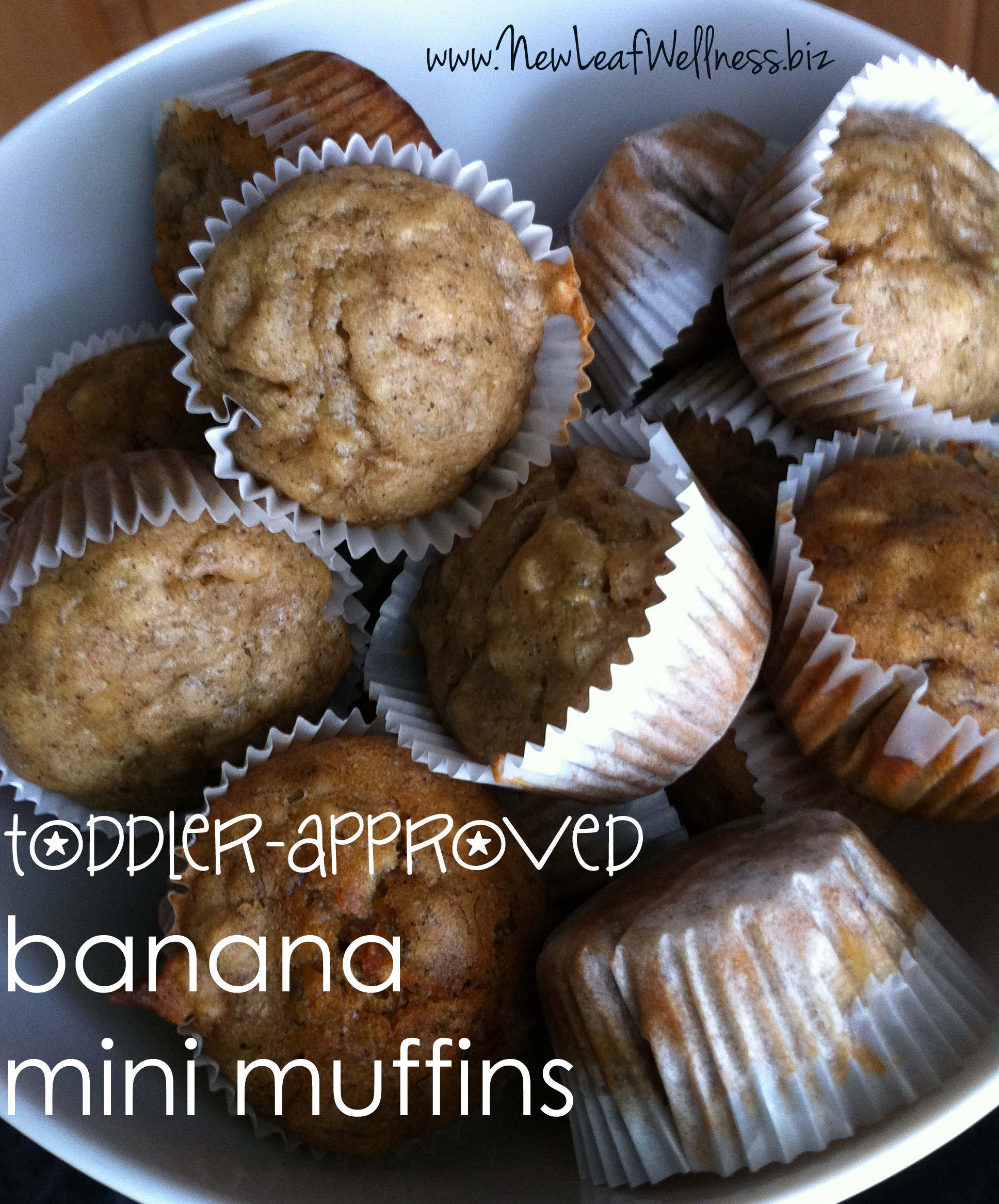 toddler approved banana mini muffins