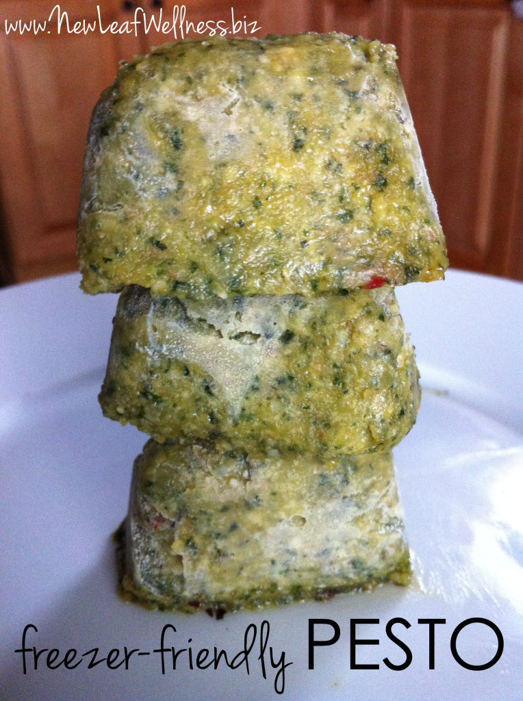 freezer friendly homemade pesto recipe