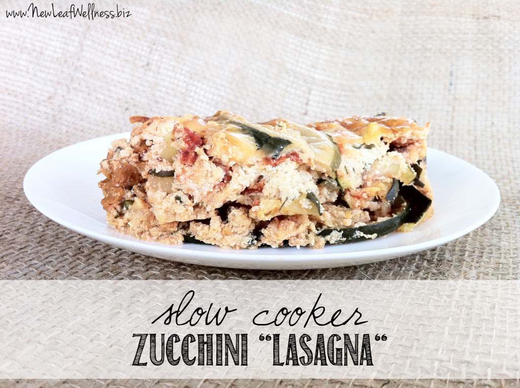 Five Zucchini Recipes - Slow Cooker Zucchini Lasagna