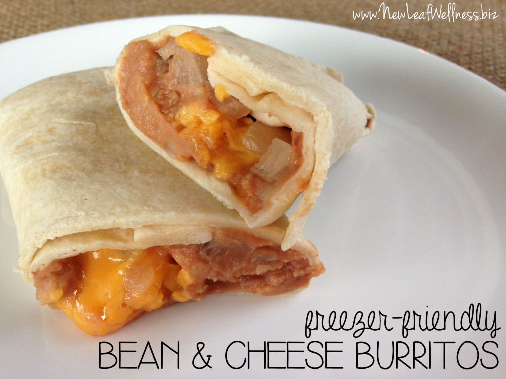 Freezer Friendly Bean and Cheese Burritos