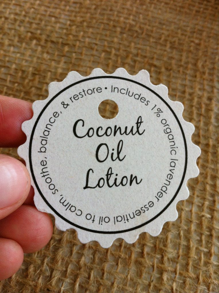 Homemade Coconut Oil Lotion Recipe - label