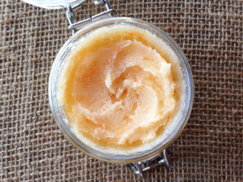 Homemade Coconut Oil Sugar Scrub with Grapefruit