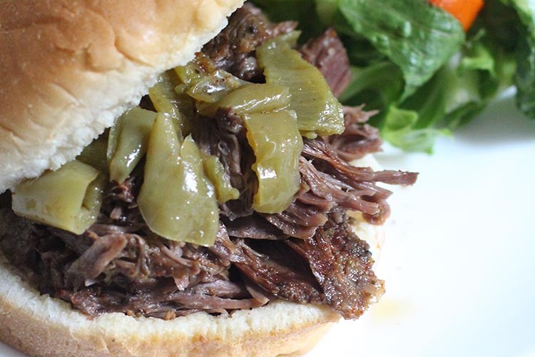 Slow Cooker Banana Pepper Shredded Beef