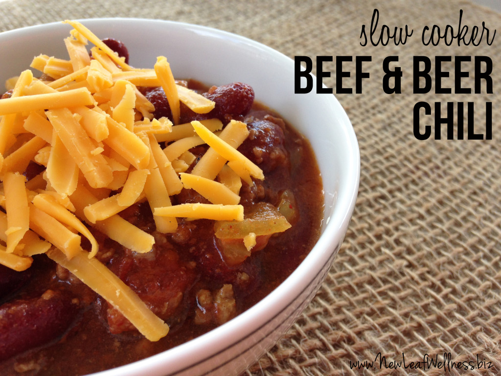 Slow Cooker Beef and Beer Chili Recipe