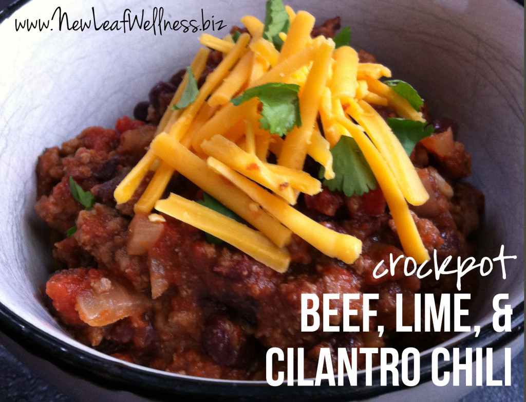 Crockpot Chili Recipes - Beef Lime Cilantro Chili
