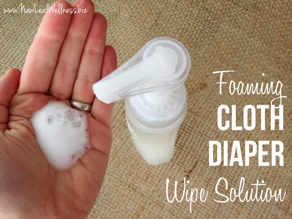 Homemade foaming cloth diaper wipe solution