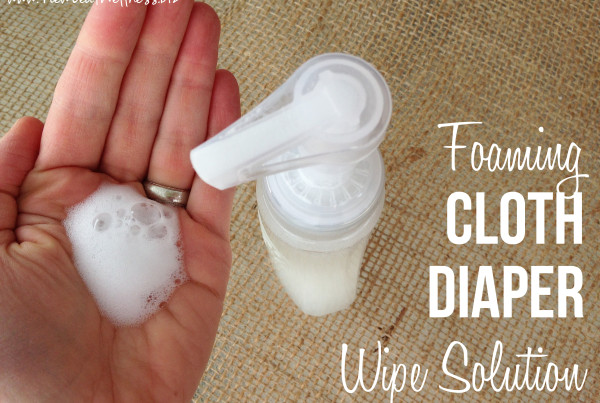 Homemade foaming cloth diaper wipe solution