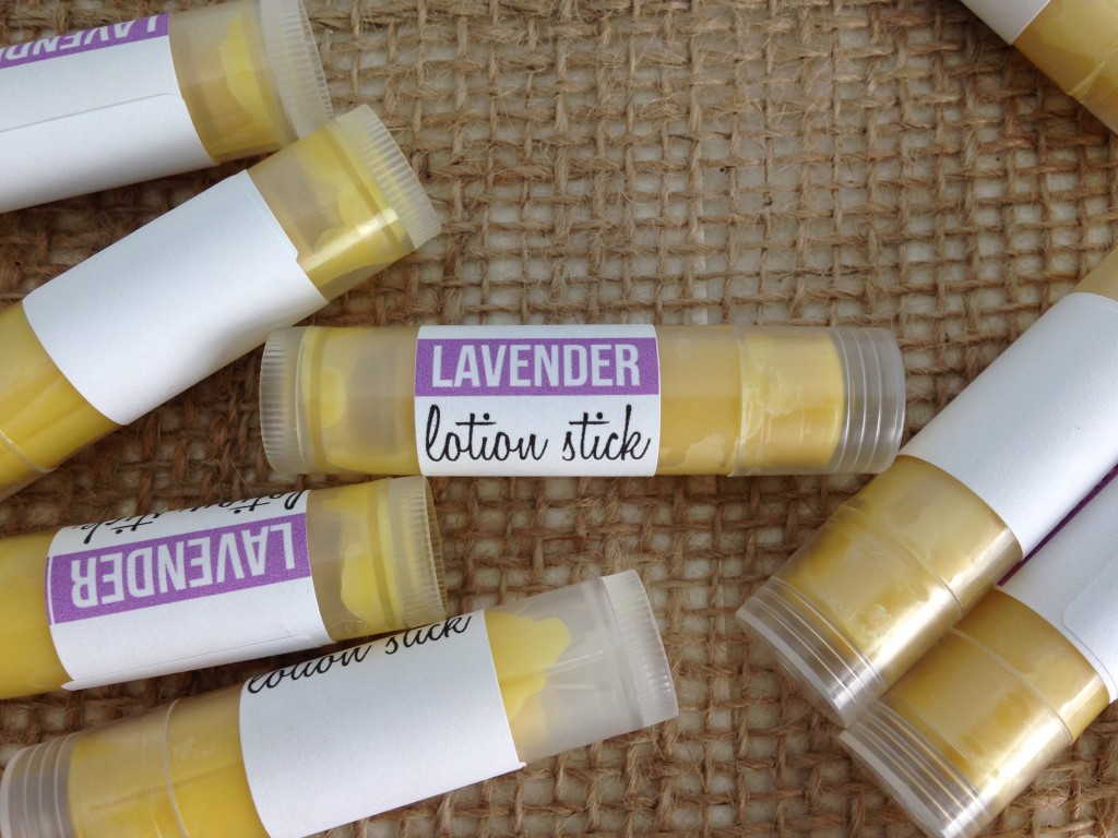 Homemade Lavender Coconut Oil Lotion Sticks