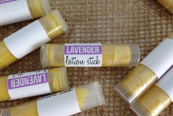 Homemade Lavender Coconut Oil Lotion Sticks