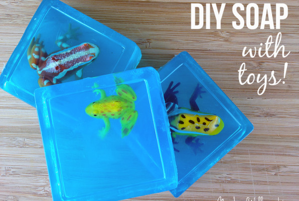 Homemade glycerin soaps with toys