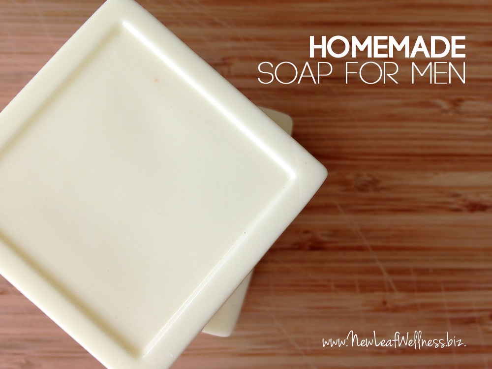 Homemade soap for men with essential oils