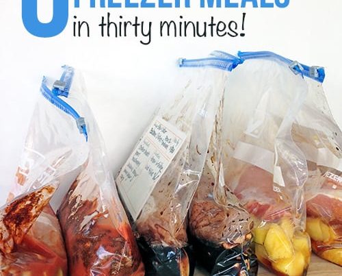 6 Freezer Crockpot Meals in 30 Minutes