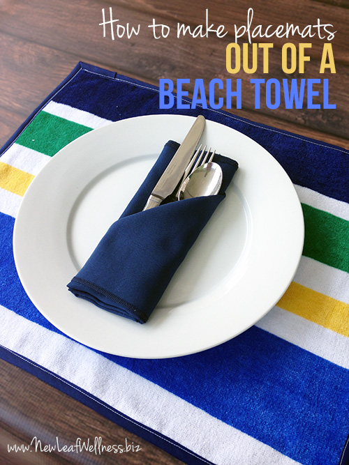 How To Make Placemats From A Beach Towel The Family Freezer