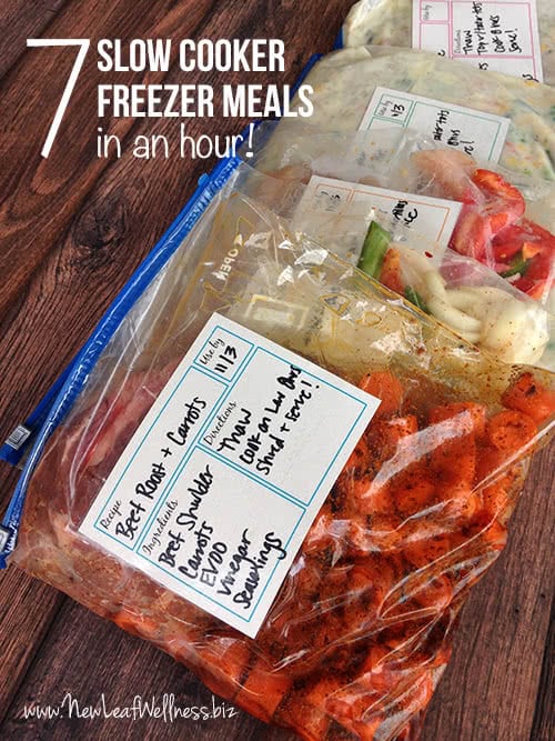 7 Slow Cooker Freezer Meals  How To Meal Prep • A Sweet Pea Chef