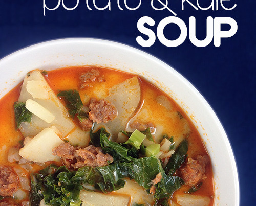 Super easy recipe for sausage, potato, and kale soup