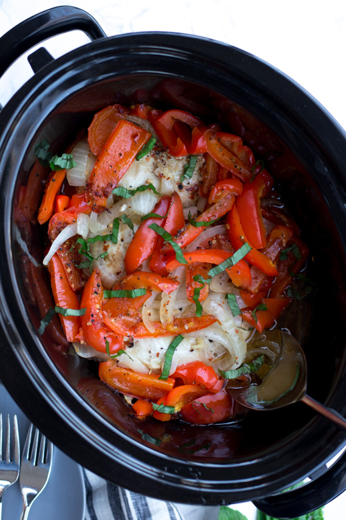 Super Simple Crock Pot Red Wine Chicken - My Midlife Kitchen