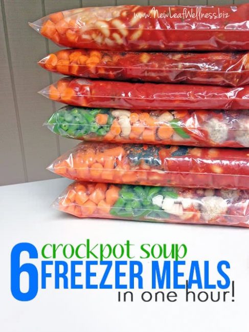 Six Crockpot Soup Freezer Meals In One Hour | The Family Freezer