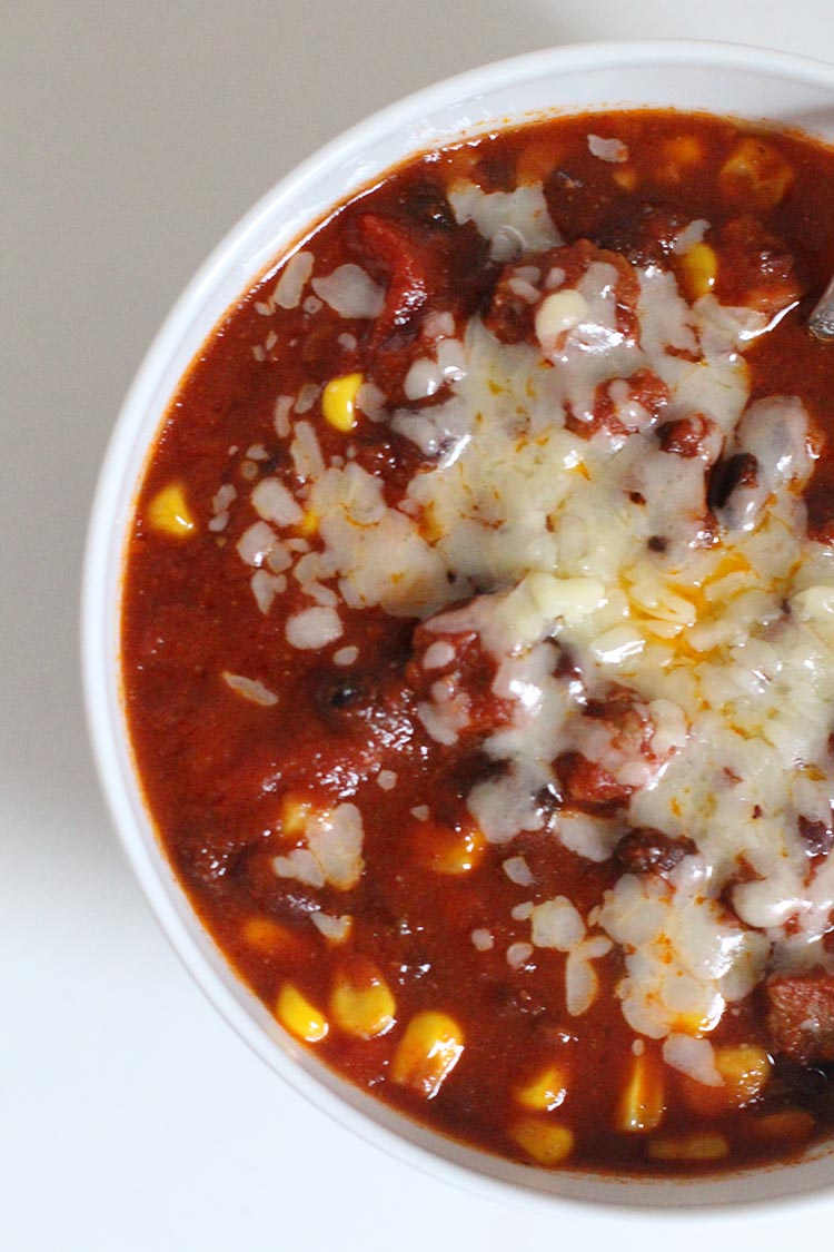 Crockpot Chili Made with Steak Meat
