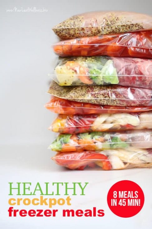 8 Healthy Crockpot Freezer Meals in 45 Minutes | The Family Freezer