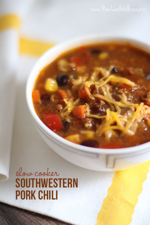 Slow cooker southwestern pork chili | The Family Freezer