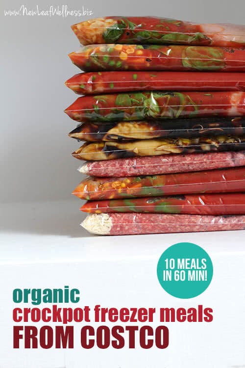 Organic Crockpot Freezer Meals From Costco (10 meals in 60 minutes!)
