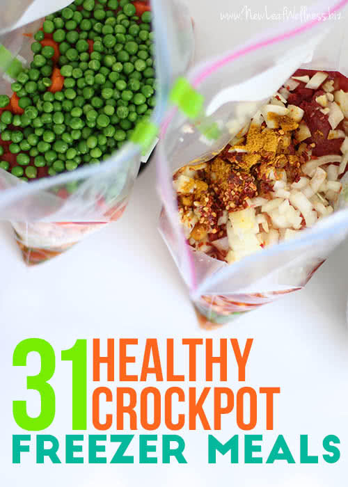 31 Healthy Crockpot Freezer Meals