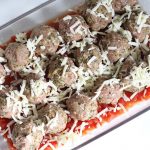 Mozzarella-Stuffed Turkey Pesto Meatballs