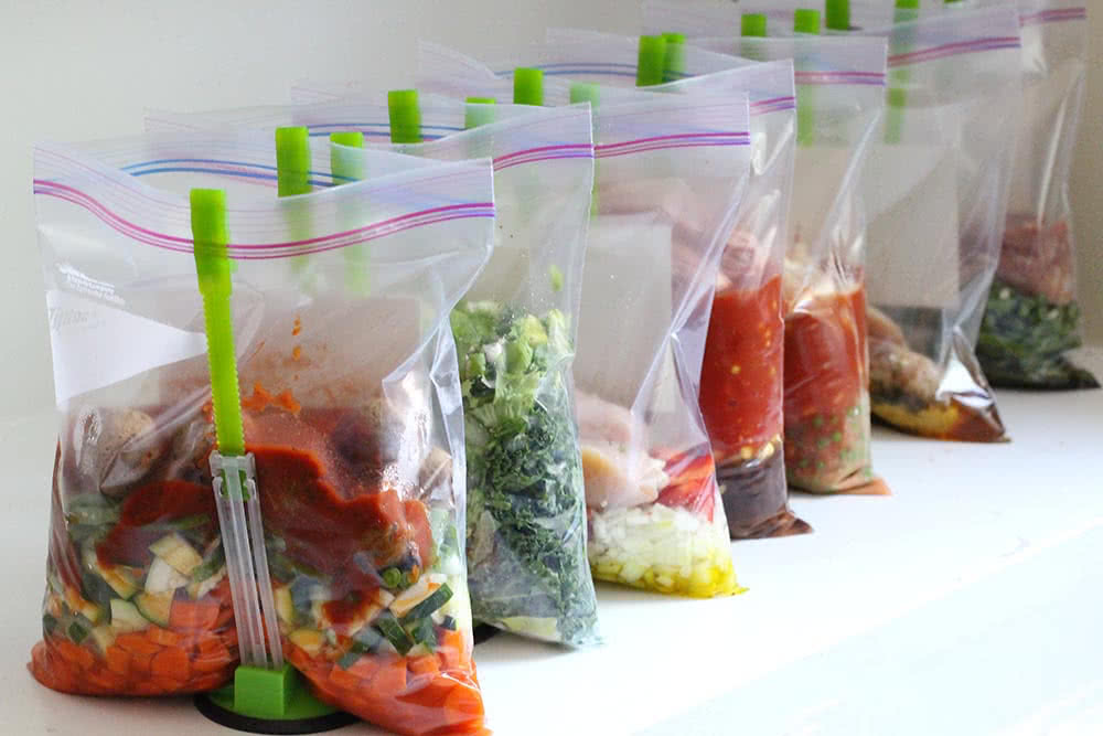 Make 8 "No-Cook" Freezer Meals in 90 Minutes! Simply combine the ingredients and freeze.