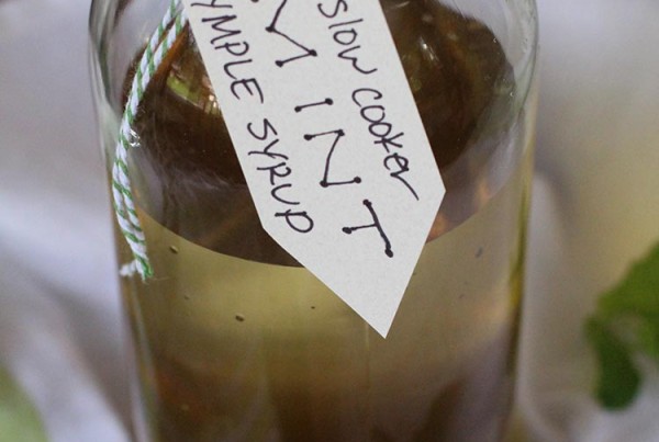 Slow Cooker Herb-Infused Simple Syrup