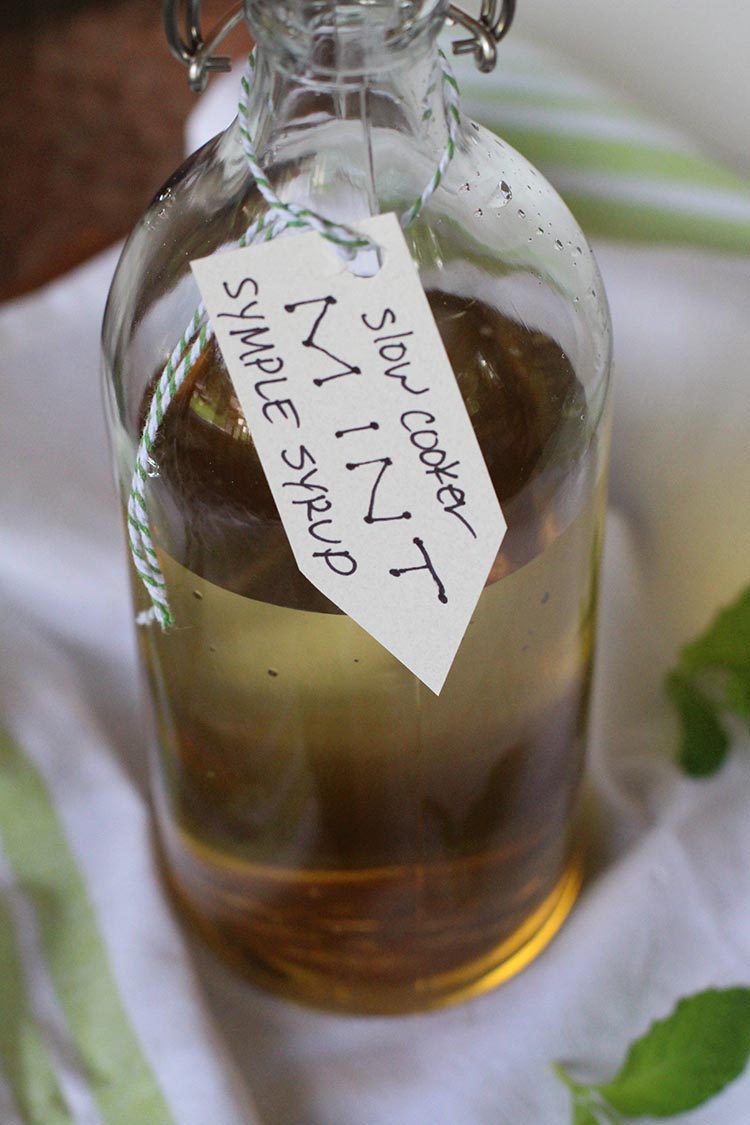 Slow Cooker Herb-Infused Simple Syrup