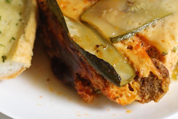 Slow Cooker Zucchini Lasagna with Meat Sauce