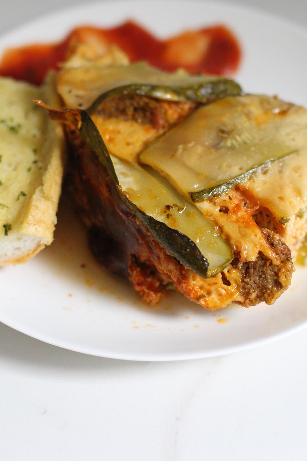 Slow Cooker Zucchini Lasagna with Meat Sauce