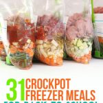 31 crockpot freezer meals for back-to-school