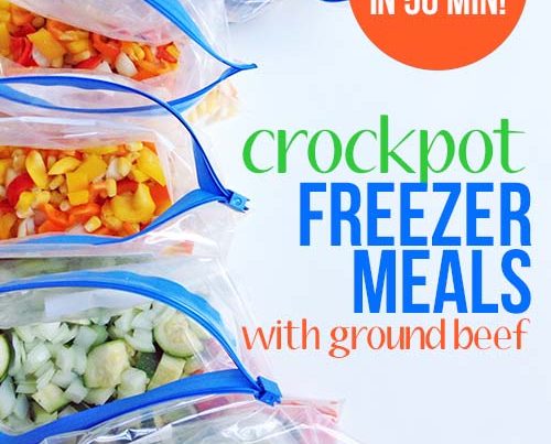 Crockpot Freezer Meals Made With Ground Beef
